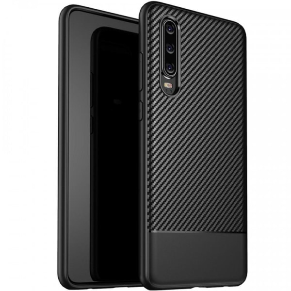 Huawei P30 iskunkestävä suojus täyshiiltä Black