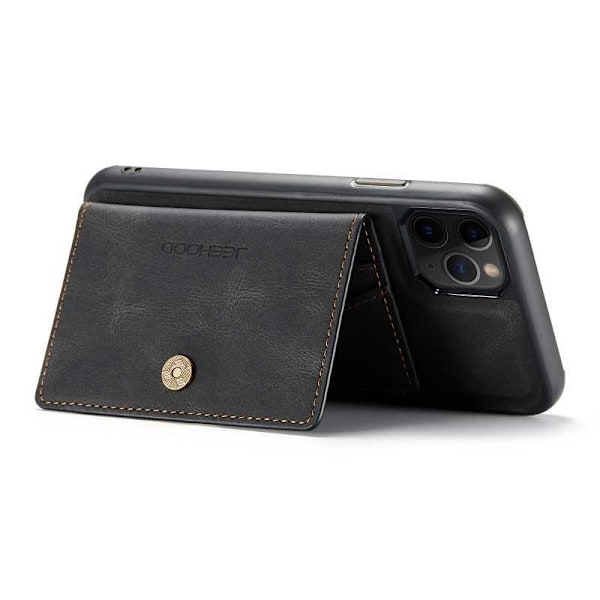 iPhone 11 Pro Max Iskunkestävä kotelo magneettikorttitelineellä JeeHood Black