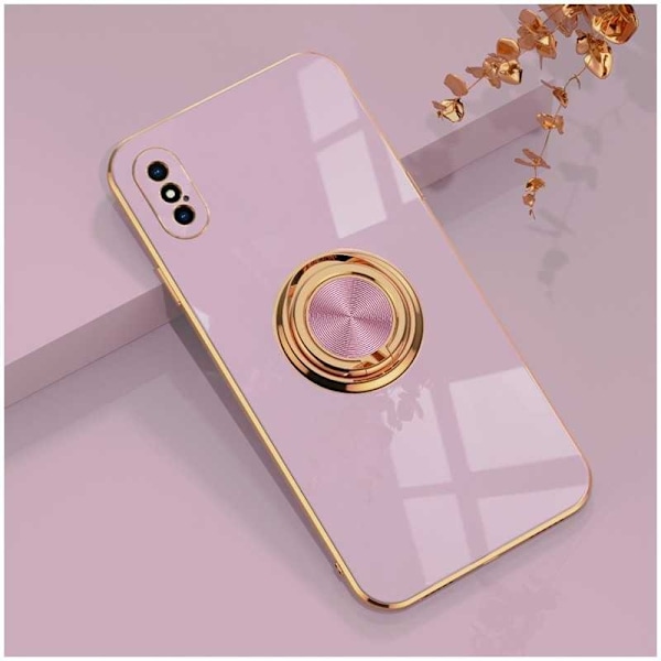 Tyylikäs ja iskunkestävä iPhone XS Max -kuori sormustelineellä Flawless Svart