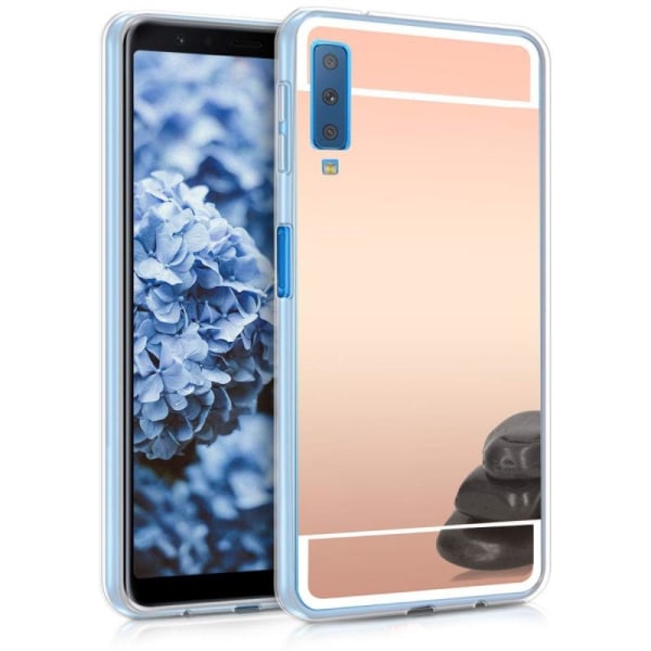 Samsung A7 2018 Elegant støtdempende speildeksel TPU Gold