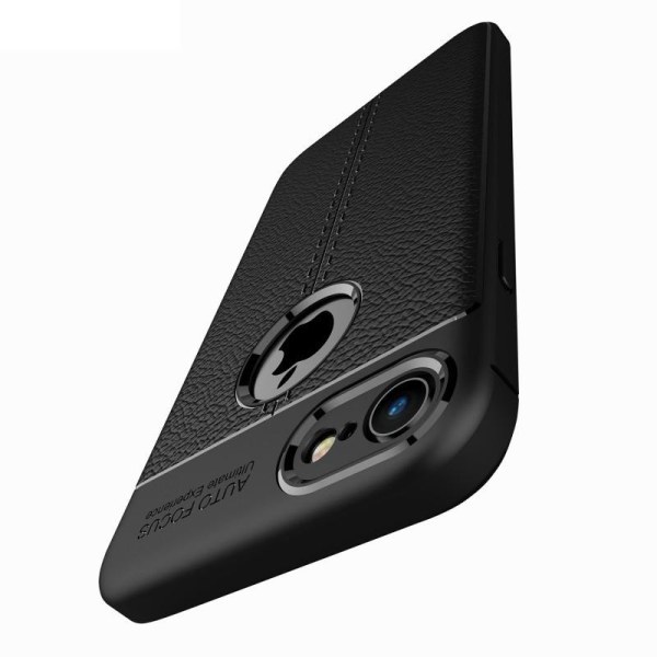 iPhone SE (2020 & 2022) Iskunkestävä ja iskunkestävä LeatherBack Black
