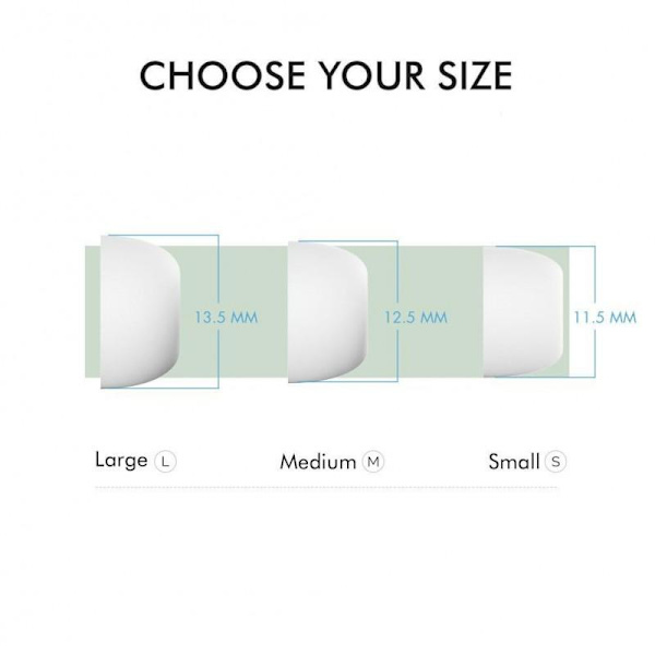3-PACK Öronproppar till Airpods Pro White Medium
