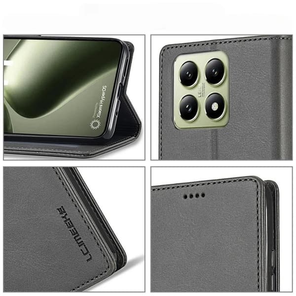 LC.IMEEKE Plånboksfodral Xiaomi 14T Pro - Svart