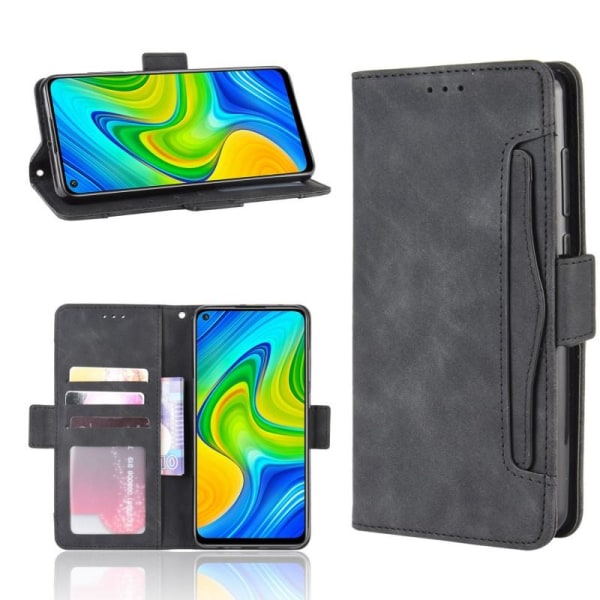 Xiaomi Redmi Note 9 lompakkokotelo PU-nahkainen 6-POCKET Winston Black