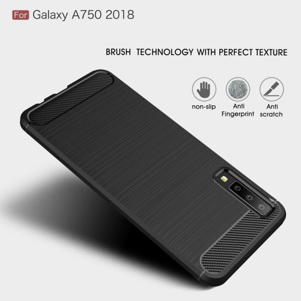 Samsung A7 2018 Støtsikker Støtdemperdeksel SlimCarbon Black