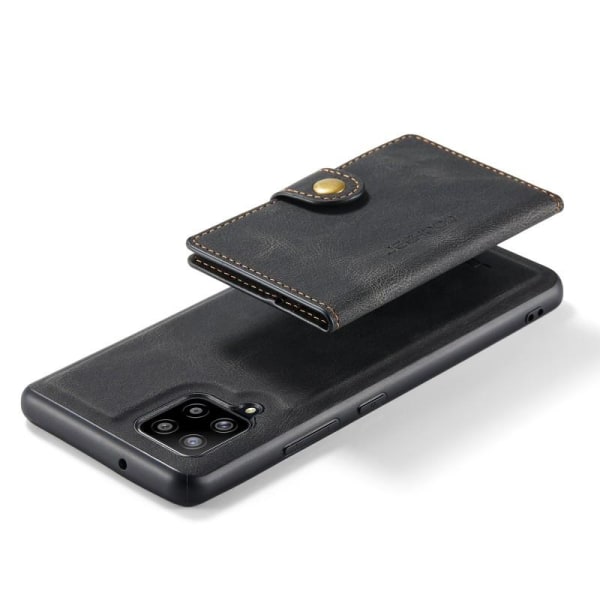 Samsung A12 støtsikkert deksel med magnetisk kortholder JeeHood Black