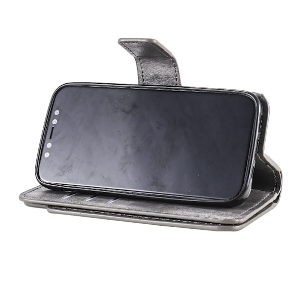 iPhone 14 Praktisk Plånboksfodral med 12-Fack Array V4 - Grå