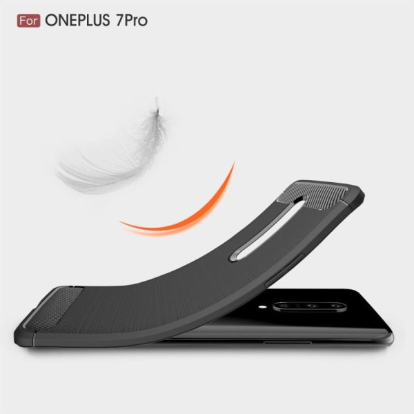 Oneplus 7 Pro Stöttåligt Stötdämpande Skal SlimCarbon Svart