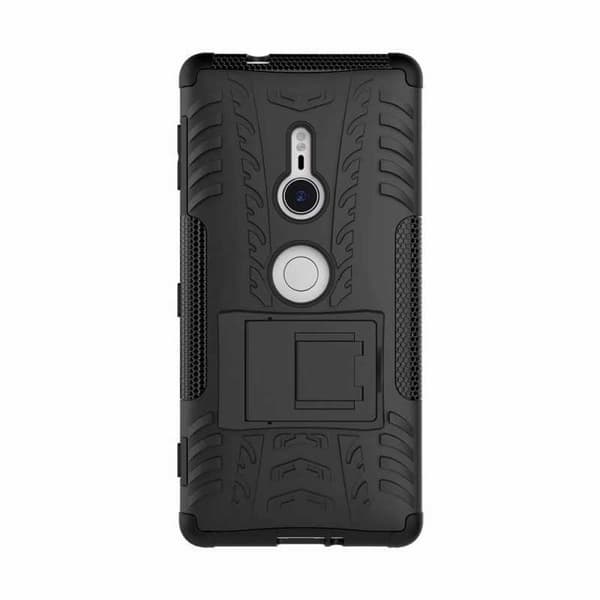 Xperia XZ3 Iskunkestävä suojus Active Supportilla Black