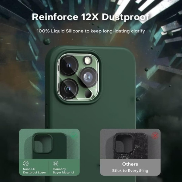 Kuminen iskunkestävä kotelo iPhone 12 Pro Max- vihreä
