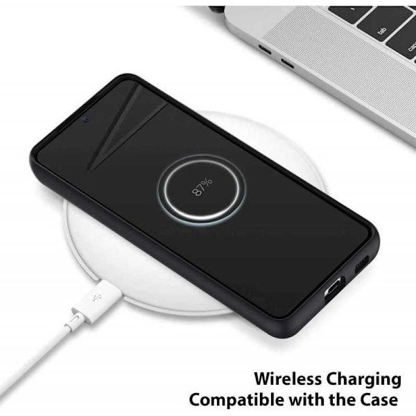 Samsung S22 Ultra gummibelagt mat sort silikonecover Black