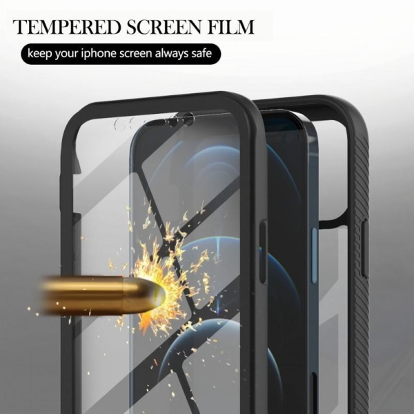 iPhone 15 Full Coverage Premium 3D-deksel 3in1 ThreeSixty Transparent