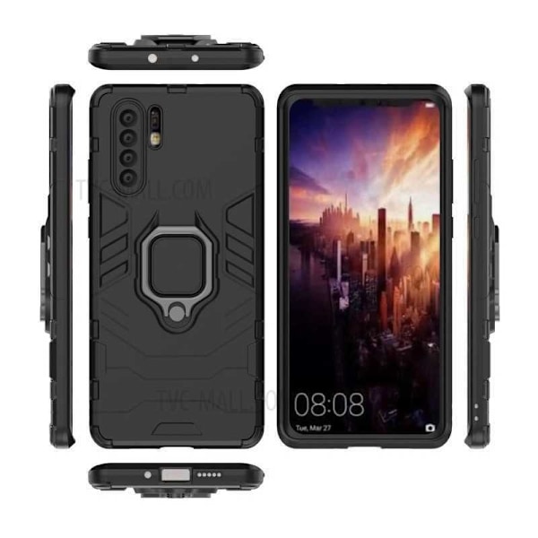 Huawei P30 Pro iskunkestävä suojus rengaspidikkeellä ThinArmor Black