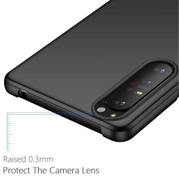 Xperia 1 III Gummibelagd Mattsvart Skal Basic V2 Black
