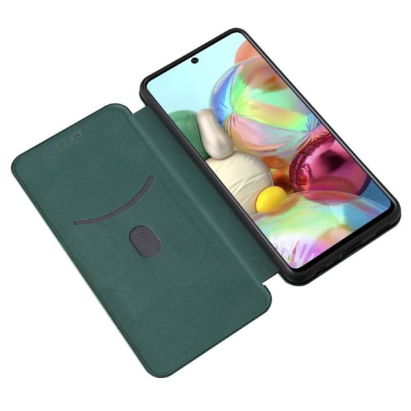 Samsung A72 5G Flip Case Kortrum CarbonDreams Grøn Green