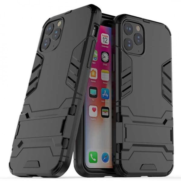 iPhone 11 Pron iskunkestävä kotelo jalustalla ThinArmor Black