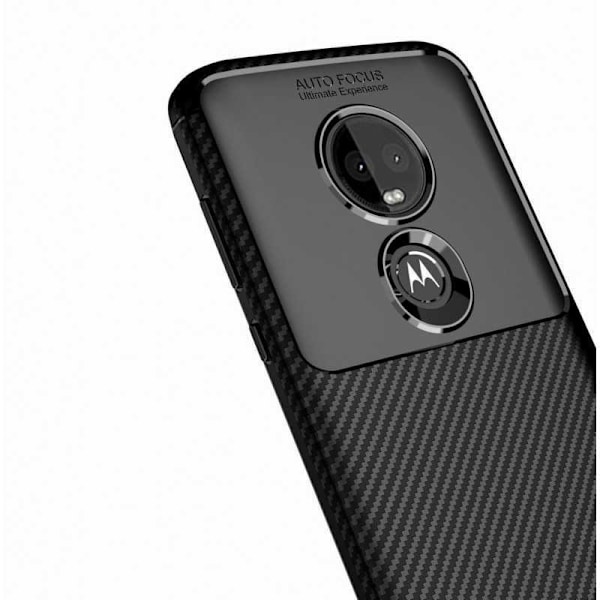Motorola Moto G7 Plus Stöttåligt Skal FullCarbon V4 Svart