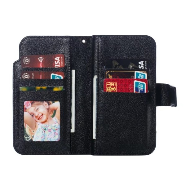 Käytännöllinen Samsung A40 -lompakkokotelo, jossa 12-taskuinen A