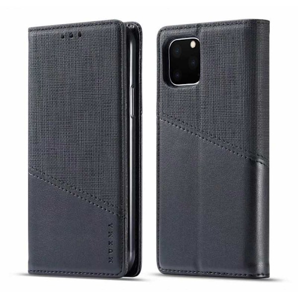 iPhone 13 Pro Elegant Fodral i PU-Läder med RFID Block Svart