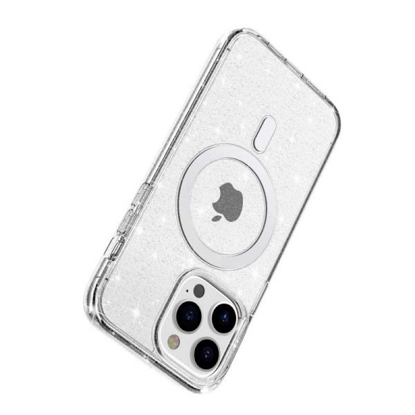 Glittrigt MagSafe Skal iPhone 15 Pro Max - Transparent