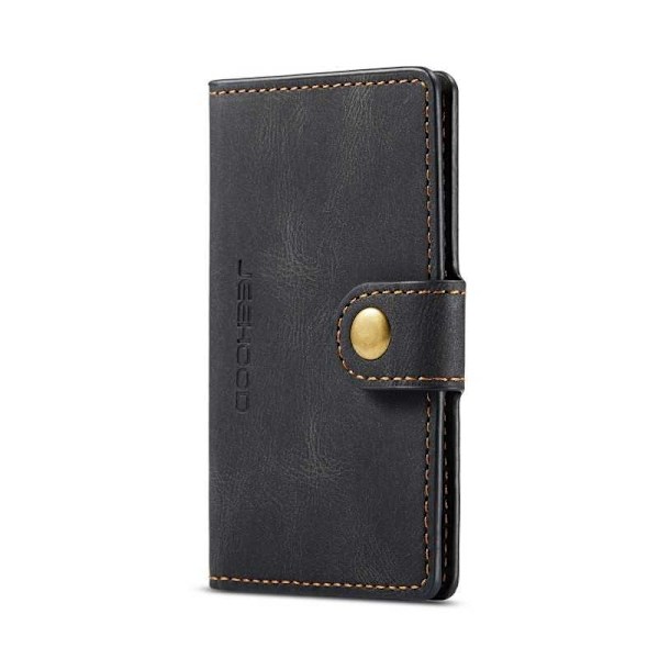 iPhone 12 Mini stødsikker etui med magnetisk kortholder JeeHood Black