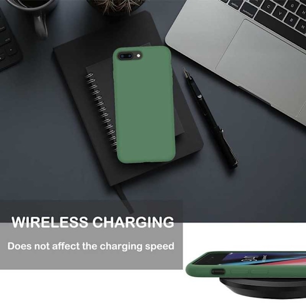 Gummibelagt Stöttåligt Skal iPhone 7 Plus / 8 Plus - Grön