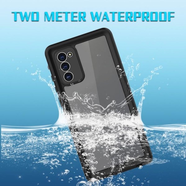 Samsung Note 20 fuld dækning vandtæt premium cover - 2m Transparent