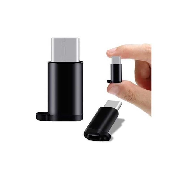 5-PACK Adapter Micro USB till USB-C Typ C Svart