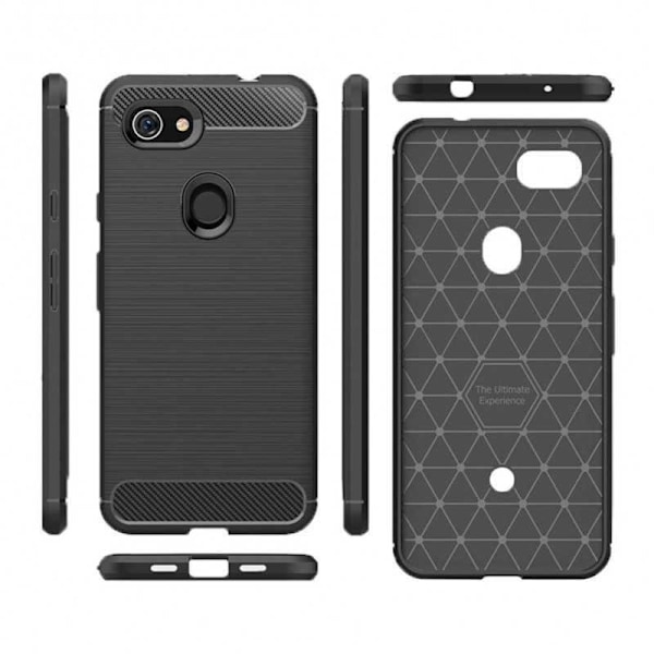 Google Pixel 3 Iskunkestävä SlimCarbon-kuori Black