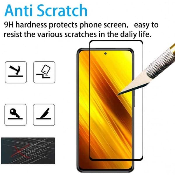 Xiaomi Poco X3 NFC Härdat Glas 0.26mm 2.5D 9H Fullframe Transparent