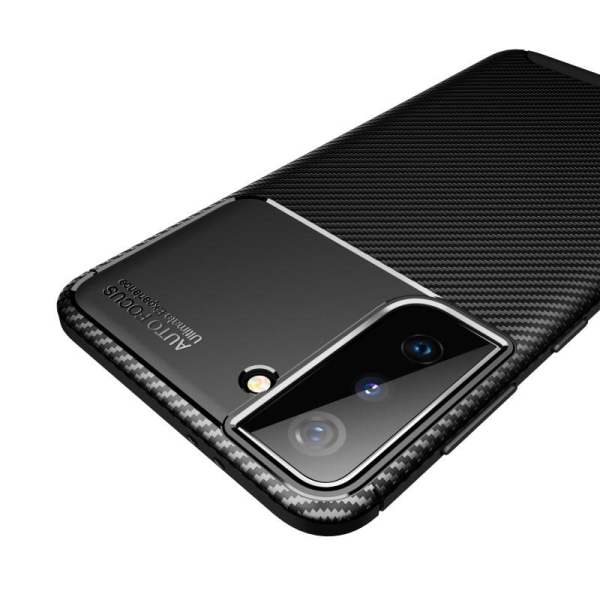 Samsung S21 Plus Shockproof Slim Cover FullCarbon V4 Black