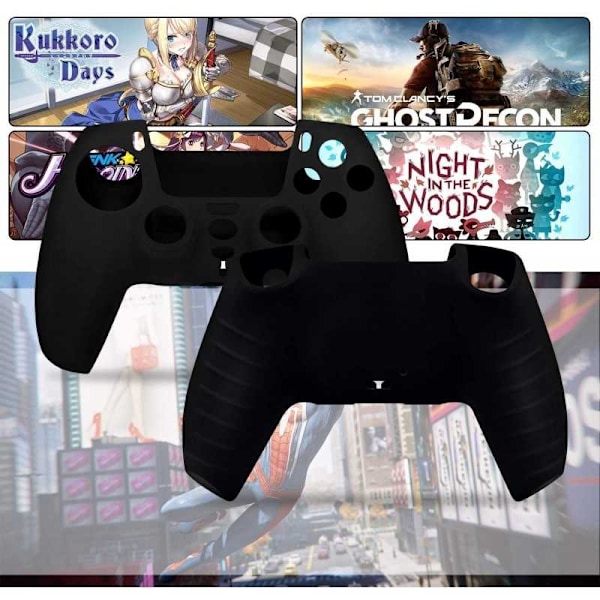 Stöttåligt Silikon Skal för Playstation 5 Kontroll (PS5) Svart