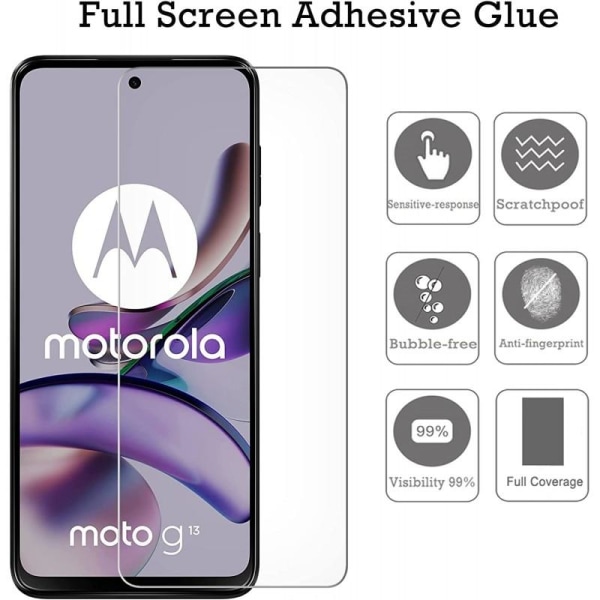 2-PAKKT Motorola Moto G13 / G23 herdet glass 0,26mm 2,5D 9H Transparent