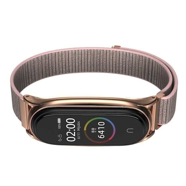 Urheilullinen käsivarsinauha Nylon Mi Band 6 / 5 / 4 / 3 Rosenguld