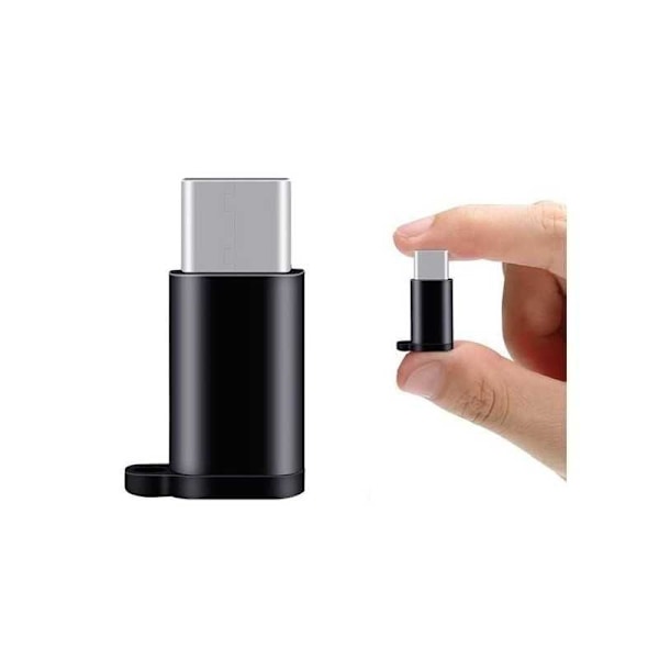5-PACK Adapter Micro USB till USB-C Typ C Svart
