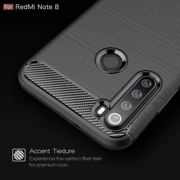 Xiaomi Redmi Note 8 iskunkestävä SlimCarbon kotelo Black