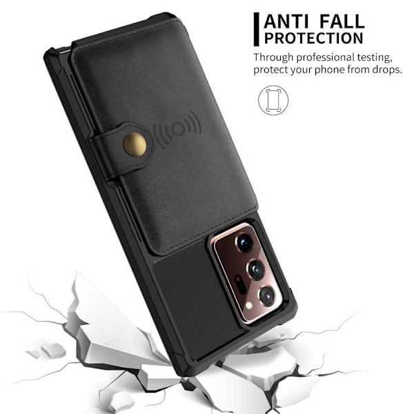 Samsung Galaxy Note 20 Iskunkestävä Premium Cover 4-FACK Solid V3 Black
