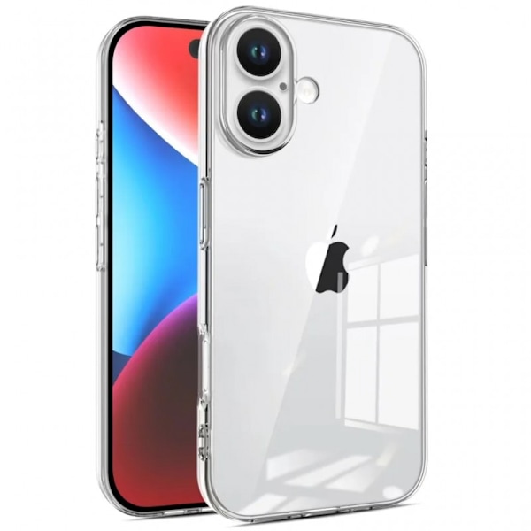 iPhone 16 Stöttåligt Genomskinligt Skal Simple