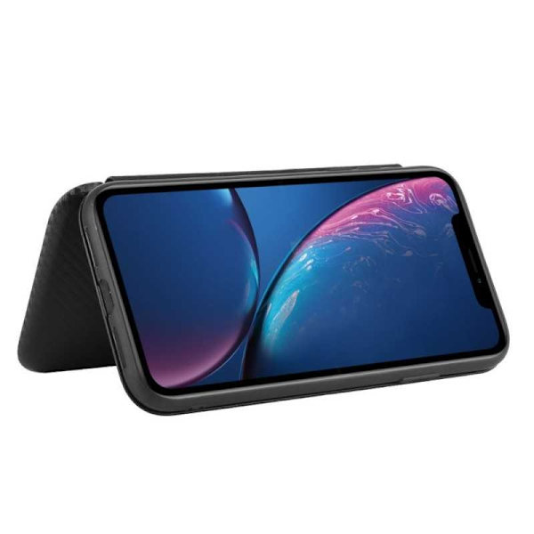 iPhone XR Flip Case -korttipaikka CarbonDreams Black