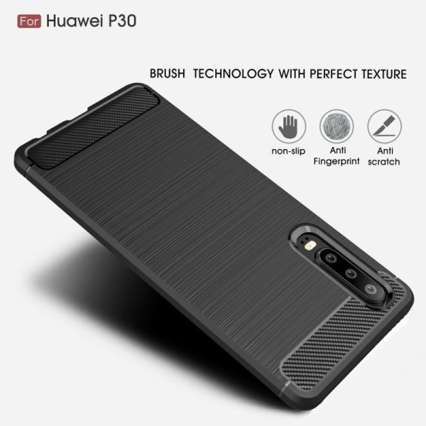 Huawei P30 stødsikker stødabsorberende skal SlimCarbon Black