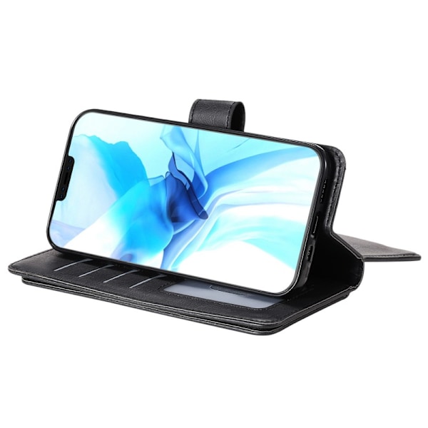 iPhone 12 Pro Praktisk tegnebogscover med 11-bakker Array V2 Black
