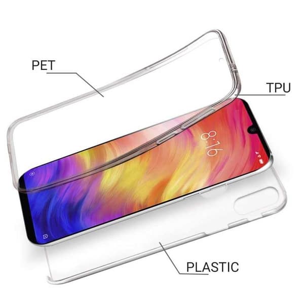 360° Heltäckande & Stötdämpande Skal Redmi Note 7 Transparent