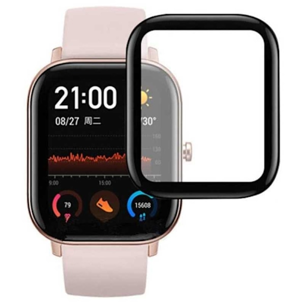 2-PACK Amazfit GTS FullFrame 3D Härdat glas 0.26mm 9H Transparent