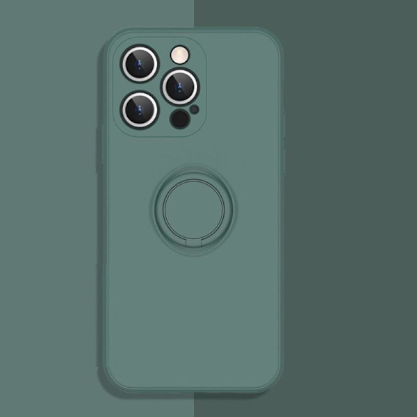 iPhone 15 Pro Max iskunkestävä kotelo CamShield-renkaan pidikkeellä Mörkgrön