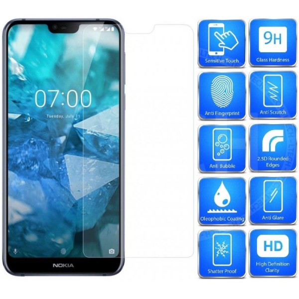 Nokia 7.1 herdet glass 0,26 mm 2,5D 9H Transparent