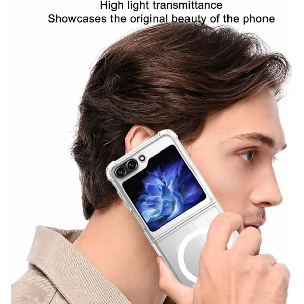 Samsung Z Flip 6 Transparent Stötdämpande Skal MagSafe-Kompatibelt