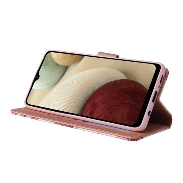 Samsung A12 5G Trendikäs lompakkokotelo Sparkle 4-FACK Pink