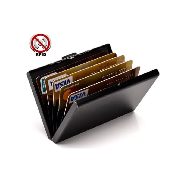 Tyylikäs korttiteline RFID-Secure 6-CARD Black