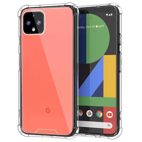 Google Pixel 4 XL stødabsorberende silikone Shell Shockr Transparent