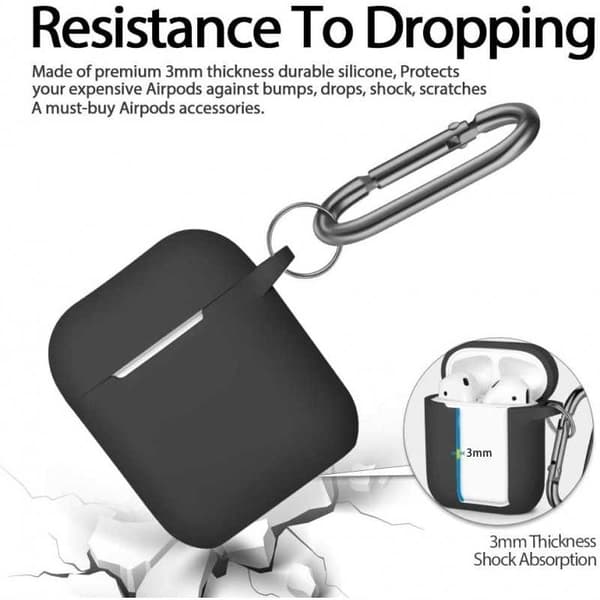 Airpods 1 & 2 Skyddsfodral i Silikon Vit